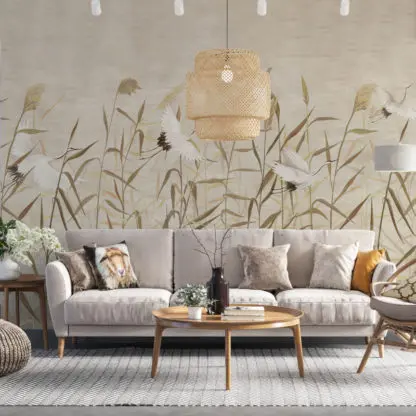 Hạc Indochine - Tranh dán tường phòng khách - Hình ảnh 2
