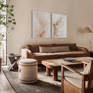 Bộ 2 tranh canvas trừu tượng màu trung tính