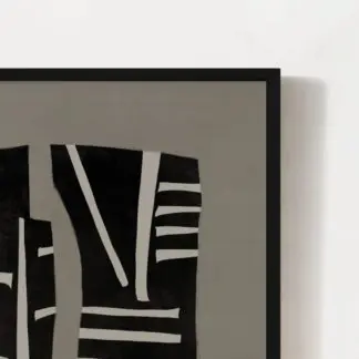 Geometric - Tranh canvas trừu tượng đen