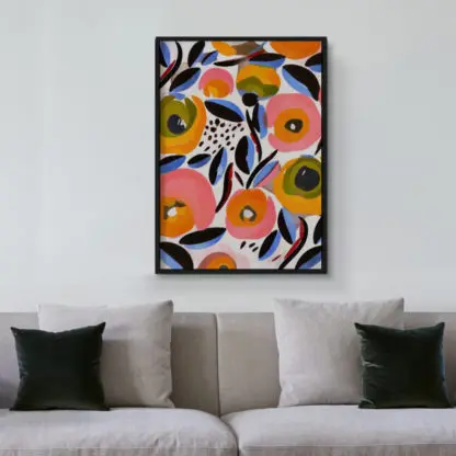 Tranh hiện đại canvas hoa và lá - Hình ảnh 3