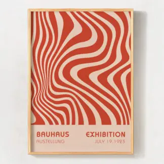 Deep Orange - Bộ 2 tranh khung kính Boho sắc cam
