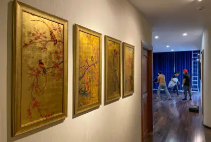 Tranh Tứ Quý bộ 4 bức 40x80 cm