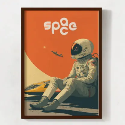 Astronaut - Bộ 4 tranh khung kính chủ đề phi hành gia - Hình ảnh 6
