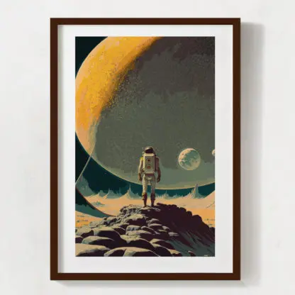 Astronaut - Bộ 4 tranh khung kính chủ đề phi hành gia - Hình ảnh 4