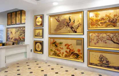 Tranh Thuận buồm sơn mài dát vàng 50x100 tặng tân gia, khai trương ý nghĩa - Hình ảnh 8