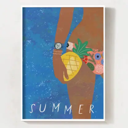 Summer - bộ 4 tranh treo tường khung kính sắc màu - Hình ảnh 5