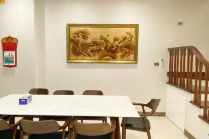 Kim Liên Vạn Phúc Tranh hoa sen phòng khách sơn mài ý nghĩa hạnh phúc và bình an - Hình ảnh 9