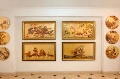Sen Phú Quý - Giàu sang và bình an - Tranh sen sơn mài dát vàng, quà tặng đối tác - Hình ảnh 4