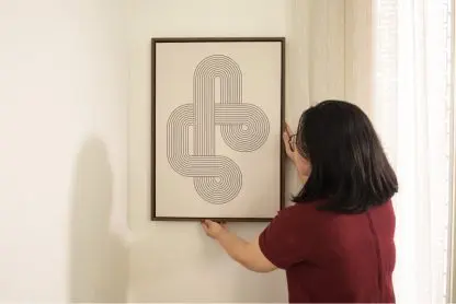 bộ 3 tranh in canvas trừu tượng geometric