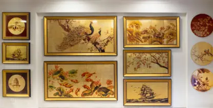Khổng Tước Phú Quý - Tranh sơn mài dát vàng mang biểu tượng phú quý giàu sang - Hình ảnh 8