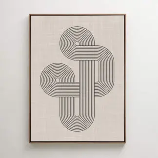 Tranh treo tường phòng khách canvas trừu tượng chủ đề đường cong 1