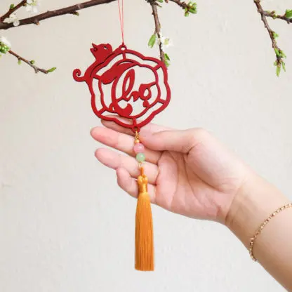 Bộ 3 dây trang trí ngày tết chữ Thọ treo cây đào cây mai | 3THD - Hình ảnh 2