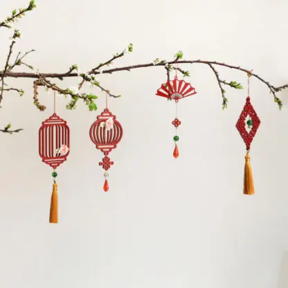 Bộ 3 Phúc Lộc Thọ Toàn, đồ treo cây đào ngày tết, dây treo cây mai | 3PLTTD - Hình ảnh 5