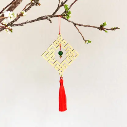 Bộ 3 đồ treo cây tết Phúc Lộc Thọ Toàn vàng trang trí cây mai cây đào - 3PLTTV - Hình ảnh 3