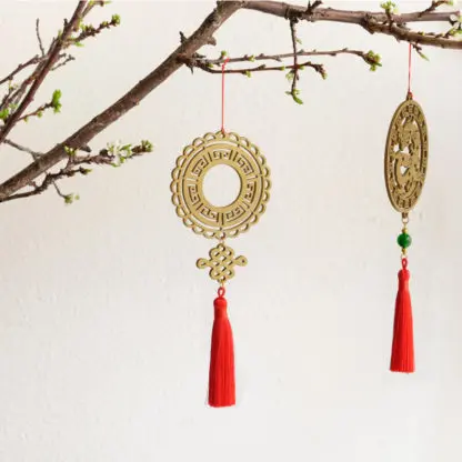 Bộ 3 đồ treo cây đào cây mai Vòng Đại Cát trang trí tết | 3VDCV - Hình ảnh 2