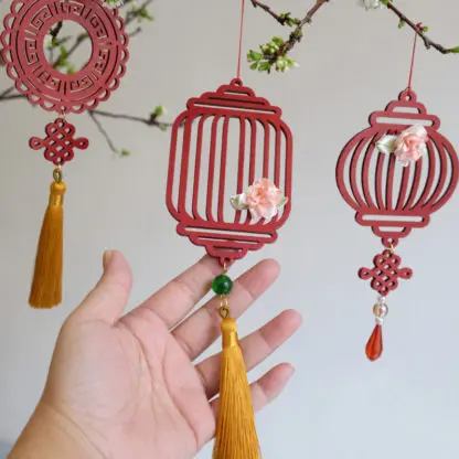 Kim Hoa Đăng đỏ - Dây treo trang trí cây mai, cây đào tết, quà tết cho nhân viên - Hình ảnh 4