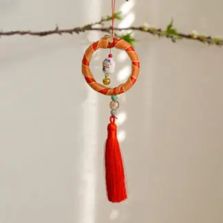 Mèo Chiêu Tài - Dây đỏ cột cây ngày tết trang trí cây mai cây đào | MCT
