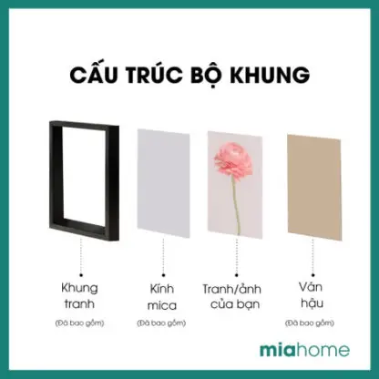 Khung tranh gỗ đẹp 40x60 cm (A2) , gỗ sồi (nhiều màu) bản 1.5 cm - Hình ảnh 7