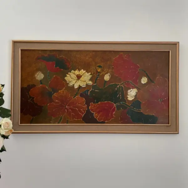 Hoàn thiện khung tranh và bo được làm bằng vải bố canvas