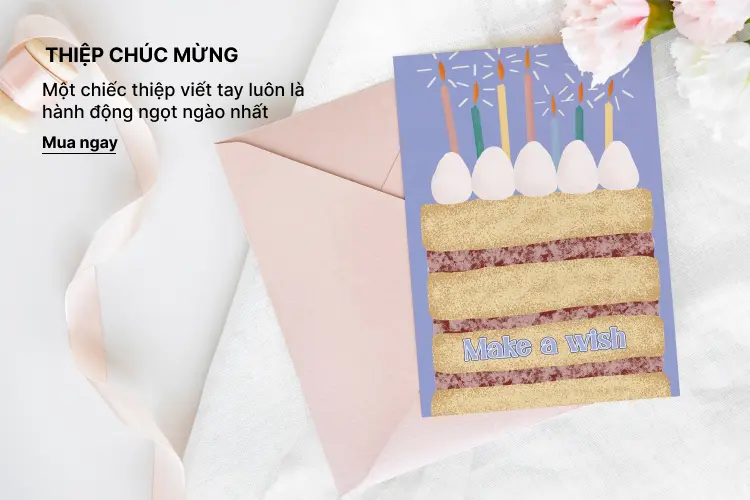 Thiệp chúc mừng quà sinh nhật, khai trương