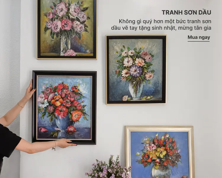 tranh sơn dầu làm quà tặng