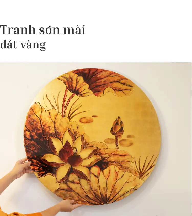 tranh quà tặng sơn mài dát vàng