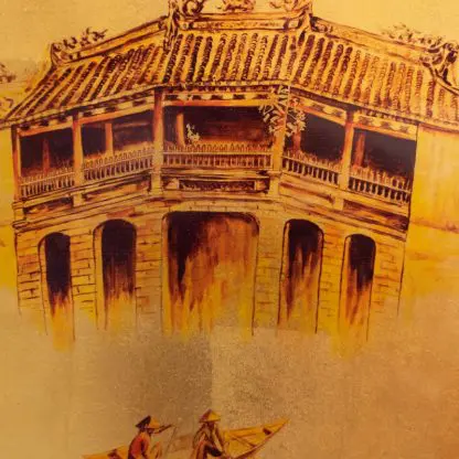 Tranh Hội An Chùa Cầu sơn mài dát vàng quà tặng Việt Nhât ngoại giao ý nghĩa - Hình ảnh 4