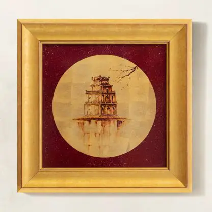 Hồ gươm sơn mài dát vàng 40x40 1 1