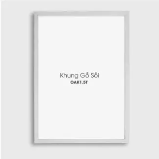 Khung tranh gỗ sồi OAK trắng 1.5 cm