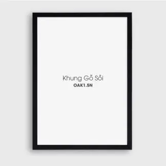 Khung tranh gỗ OAK đen bản 1.5 cm