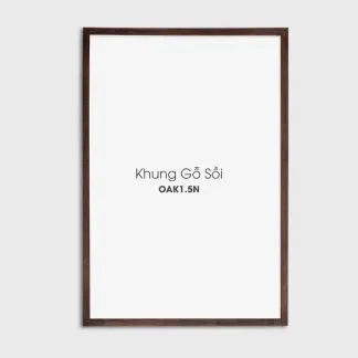 khung tranh gỗ sồi nâu oak1.5