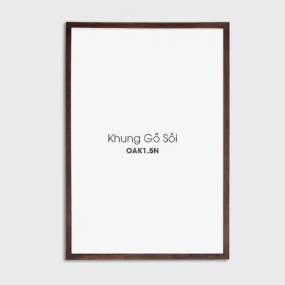 OAK nâu bản 1.5 cm - Khung tranh gỗ sồi - Hình ảnh 2