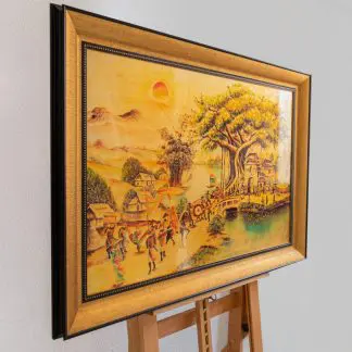 vinh quy bái tổ sơn mài 6