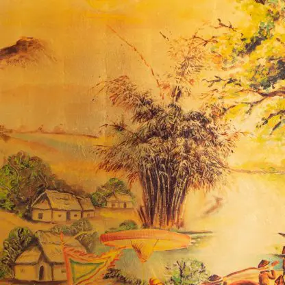 Tranh sơn mài Vinh Quy Bái Tổ dát vàng ý nghĩa treo phòng khách - Hình ảnh 4