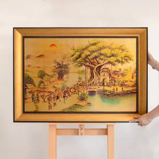vinh quy bái tổ sơn mài 6