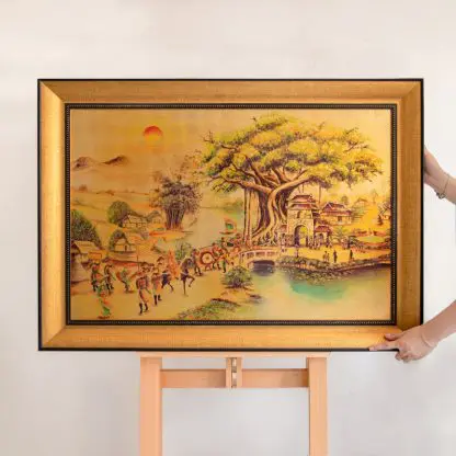 vinh quy bái tổ sơn mài 6