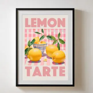 Lemon Tarte - Tranh khung kính treo bếp, phòng ăn