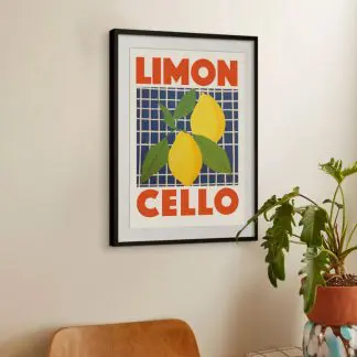 Limon Cello - Tranh khung kính treo bếp, phòng ăn