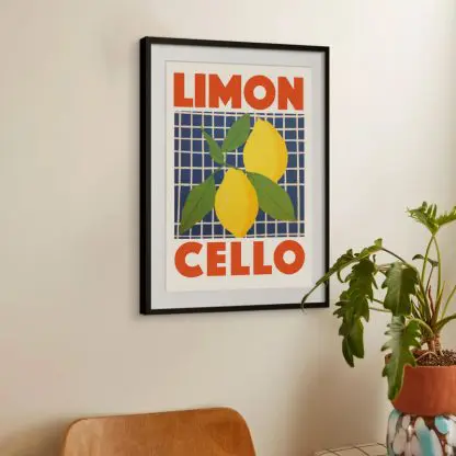 Limon Cello - Tranh khung kính treo bếp, phòng ăn