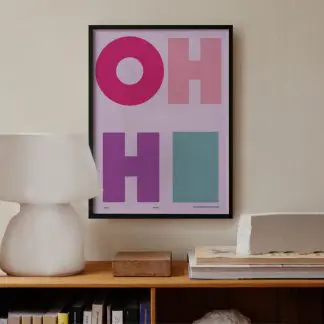 OH HI - Poster tranh khung kính nhiều màu