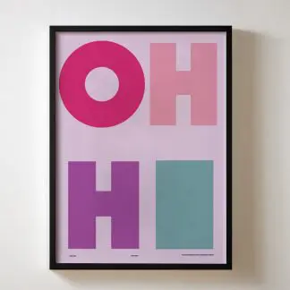OH HI - Poster tranh khung kính nhiều màu
