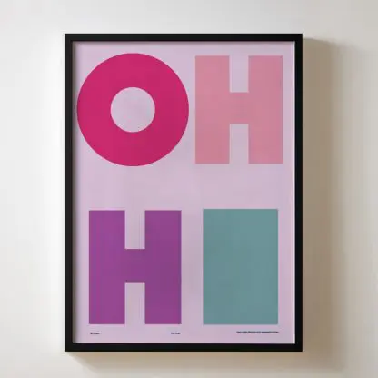 OH HI - Poster tranh khung kính nhiều màu - Hình ảnh 2
