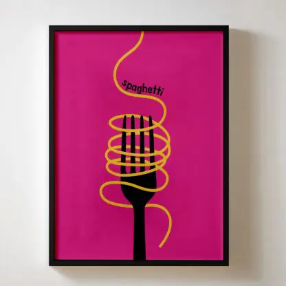 Spagetti - Tranh treo phòng bếp phòng ăn khung kính