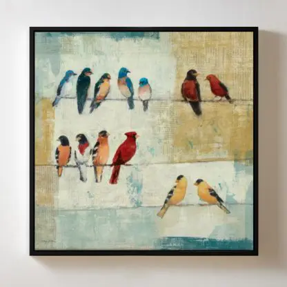 Little birds - Tranh canvas những chú chim non trên cành cây - Hình ảnh 2