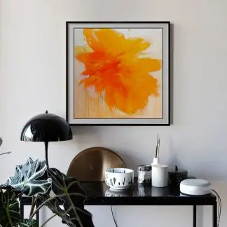 Yellow Vibe - Tranh khung kính trừu tượng