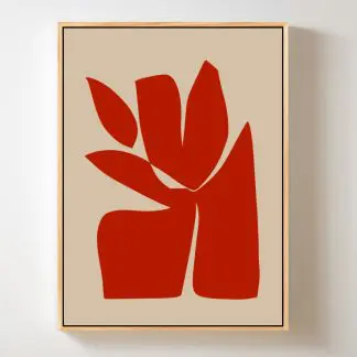 Red - Tranh trừu tượng khối màu đỏ