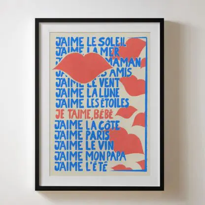 J'aime le soleit - Tranh khung kính typography - Hình ảnh 2