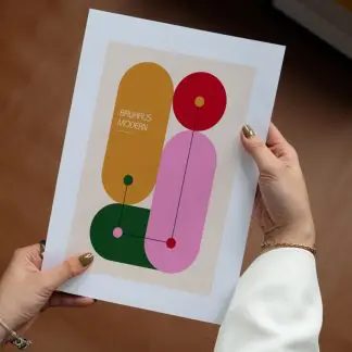 Bauhaus Colors - Tranh khung kính phong cách Bauhaus ấn tượng