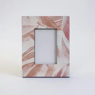 Khung hình để bàn sơn mài PINKY bản 5 cm hoạ tiết lá cây 10x15, khung ảnh 13x18