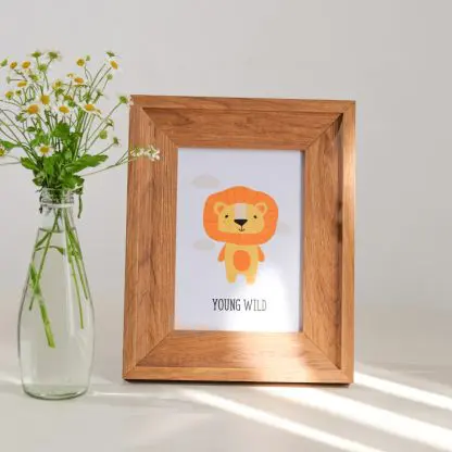 Khung ảnh để bàn 13x18 15x21 18x24 nâu giả gỗ bản 5 cm - VINTA - Hình ảnh 2